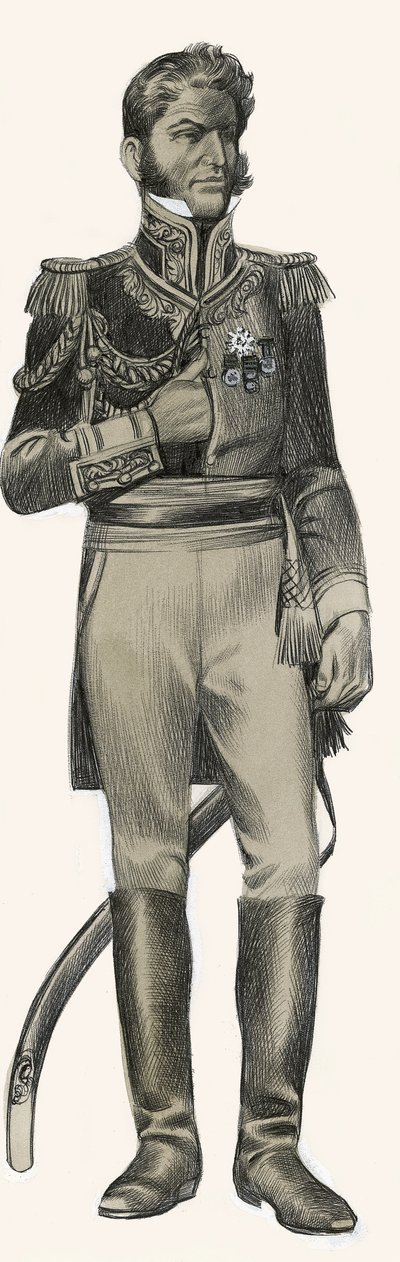 Antonio Lopez de Santa Anna autorstwa Ron Embleton