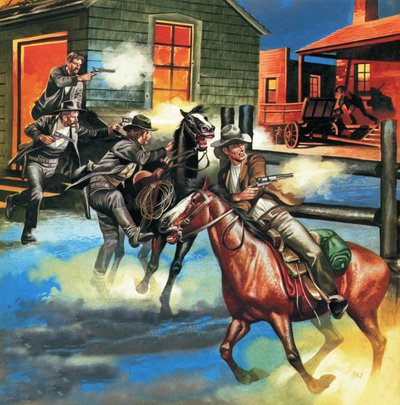 Billy the Kid - niesławny rewolwerowiec autorstwa Ron Embleton
