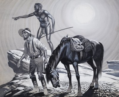 Edward Eyre (1815-1901) (gwasz na papierze) autorstwa Ron Embleton