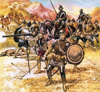 Wyprawa Francisco de Coronado na amerykański Zachód autorstwa Ron Embleton