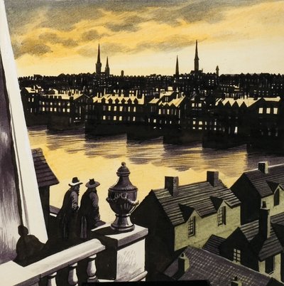 Wielki pożar Londynu autorstwa Ron Embleton