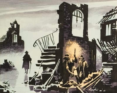 Wielki pożar Londynu autorstwa Ron Embleton