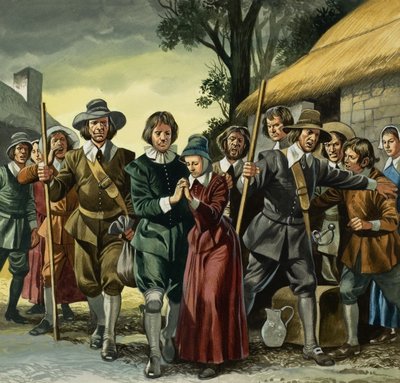 Purytanie (gwasz na papierze) autorstwa Ron Embleton