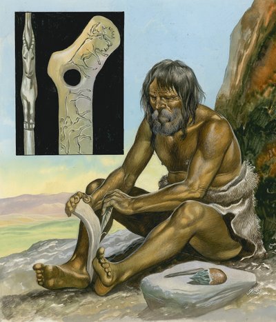 Człowiek z epoki kamienia autorstwa Ron Embleton