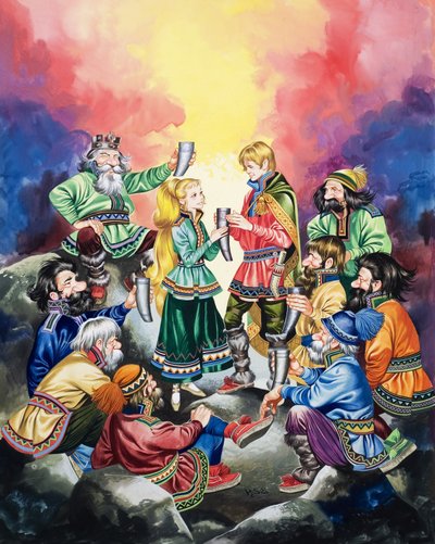 Tajemnica trolli (gwasz na papierze) autorstwa Ron Embleton