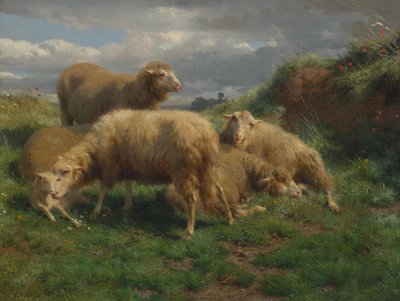 Krajobraz z owcami autorstwa Rosa Bonheur