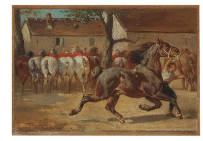 Kłusem konia autorstwa Rosa Bonheur
