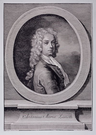 Portret Antonio Marii Zanetti, włoskiego rysownika (Grawerowanie autorstwa Rosalba Giovanna (after) Carriera