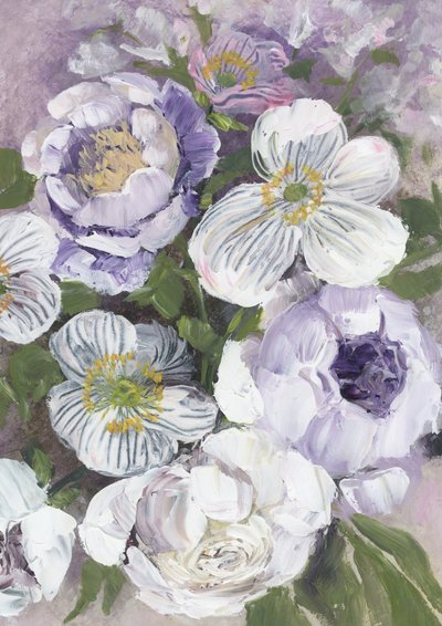 Białe kwiaty lawendy autorstwa Rosana Laiz Blursbyai