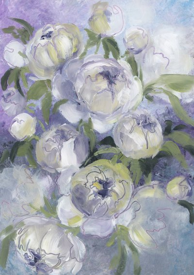 Delikatne kwiaty piwonii autorstwa Rosana Laiz Blursbyai