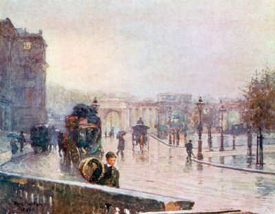 Hyde Park Corner: mokry dzień autorstwa Rose Maynard Barton