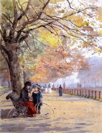 W rzędzie, poza sezonem (akwarela) autorstwa Rose Maynard Barton