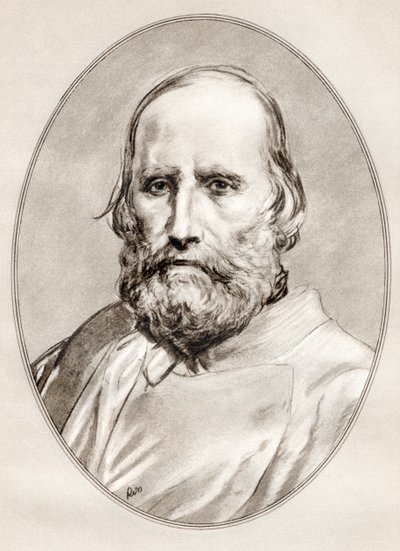 Giuseppe Garibaldi, z „Żywych biografii sławnych mężczyzn”. autorstwa Ross Gordon