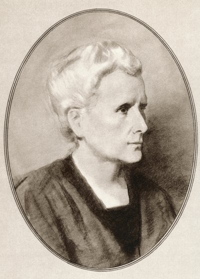 Marie Skłodowska Curie, z Żywych biografii wielkich naukowców. autorstwa Ross Gordon