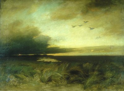 Wieczór w pobliżu Rockaway (olej na płótnie) autorstwa Roswell M. Shurtleff