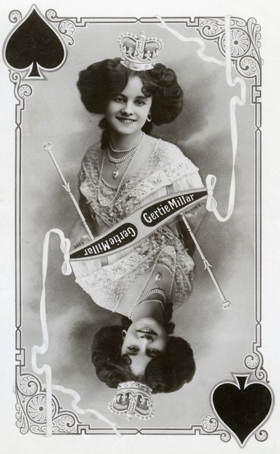 Gertie Millar, brytyjska aktorka i piosenkarka, ok. 1905. autorstwa Rotary Photo