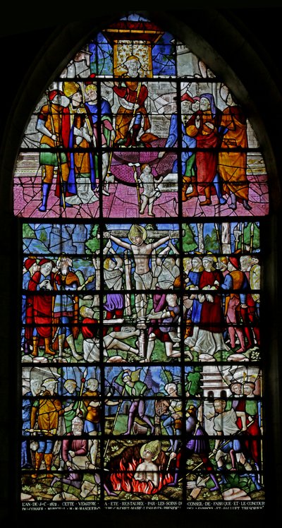 Okno przedstawiające sceny z życia św. Denisa, 1530-40 autorstwa Rouen School