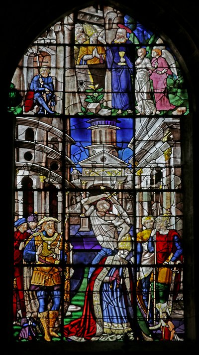 Okno przedstawiające egzekucję św. Denisa, 1530-40 autorstwa Rouen School