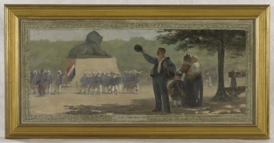 Szkic sali ślubów w ratuszu 14. dzielnicy: Le Midi, ok. 1889 r. (tusz, olej na płótnie) autorstwa Roussel Géo Roussel Géo