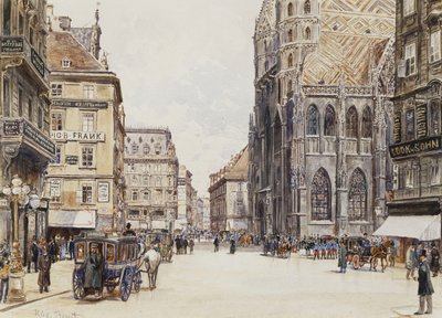 Stephansplatz, Wiedeń, autorstwa Rudolf Bernt