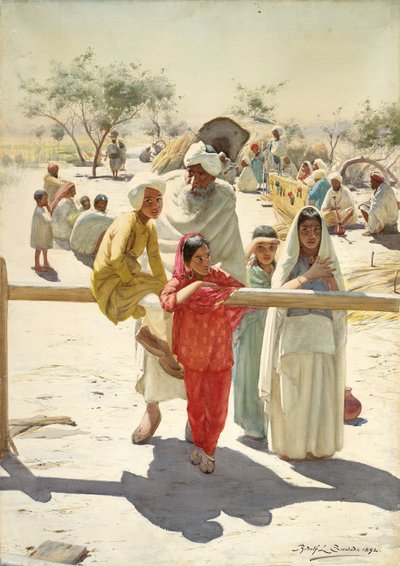 Zerknięcie na pociąg, Indie, 1892 autorstwa Rudolf Der G. Swoboda