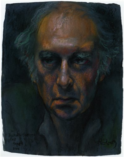 Harold Pinter w jednoaktowym monologu Samuela Becketta Portret Ostatnia taśma Zsuzsiego Roboza w pastelach c autorstwa Rudolf Eichstaedt