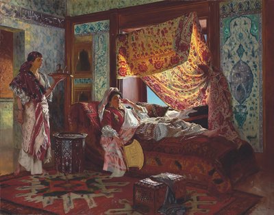 Herbata w Haremie. autorstwa Rudolf Ernst