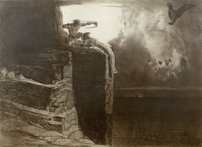 Uwolnienie Prometeusza (akwaforta) autorstwa Rudolf Jettmar