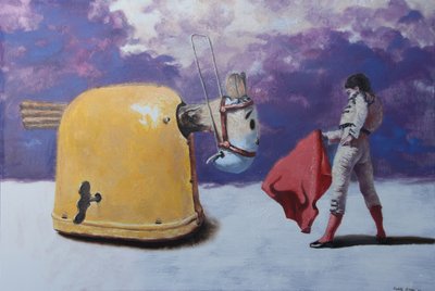 Matador i żółty byk autorstwa Rudolf Kosow