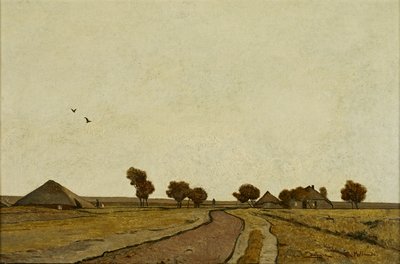 Holenderski krajobraz z zagrodami autorstwa Rudolf Ribarz