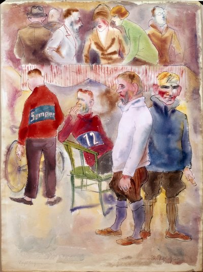 sześciodniowy wyścig autorstwa Rudolf Schlichter