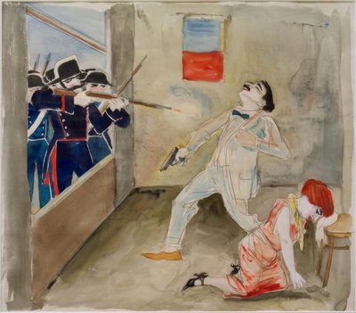 Śmierć anarchisty Moro autorstwa Rudolf Schlichter