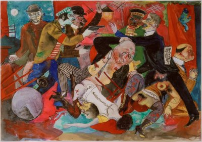 Napad w burdelu autorstwa Rudolf Schlichter