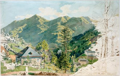 Widok na Gastein z Gamskarkogel autorstwa Rudolf von Alt