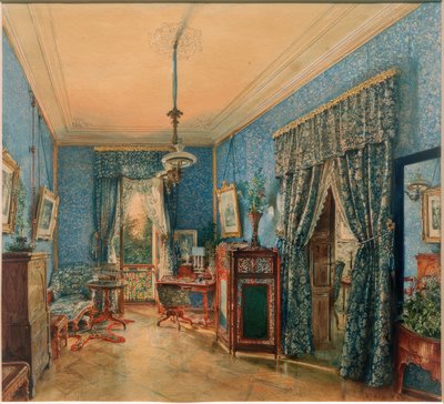 Niebieska szafka autorstwa Rudolf von Alt