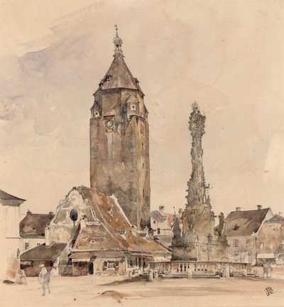 Stary ratusz w Korneuburgu autorstwa Rudolf von Alt