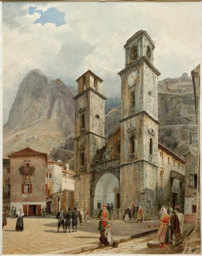 Plac Katedralny w Cattaro autorstwa Rudolf von Alt