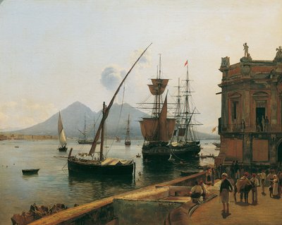 Port w Neapolu z Wezuwiuszem autorstwa Rudolf von Alt