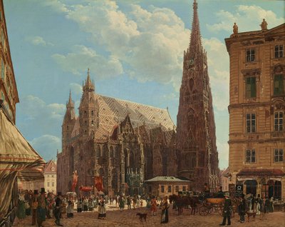 Katedra Szczepana w Wiedniu autorstwa Rudolf von Alt