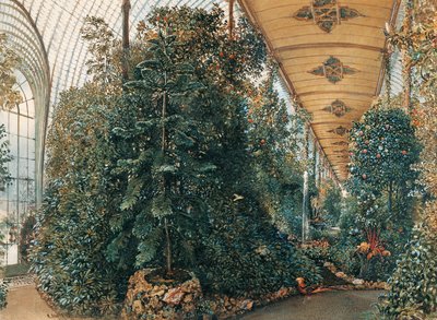 Wnętrze Palmiarni Pałacu Lednice autorstwa Rudolf von Alt
