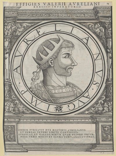 Cesarz rzymski Aurelianus (druk) autorstwa Rudolph Wyssenbach