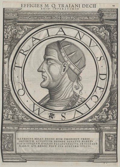 Cesarz rzymski Decjusz (druk) autorstwa Rudolph Wyssenbach