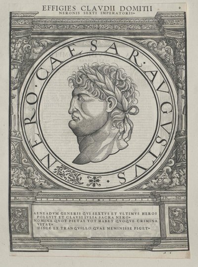 Cesarz rzymski Neron (druk) autorstwa Rudolph Wyssenbach