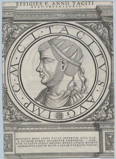 Cesarz rzymski Tacyt (w druku) autorstwa Rudolph Wyssenbach