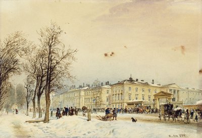 Dworzec Północny, Wiedeń; Dworzec Północny, Wiedeń, 1852 r. autorstwa Rudolf von Alt