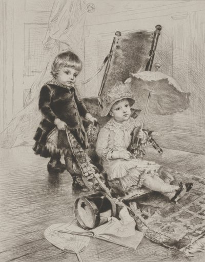 Pani w swoim powozie (sucha igła) autorstwa Rudolphe Ernst