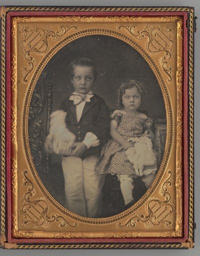 Portret chłopca i dziewczynki bez tytułu, 1855. autorstwa Rufus Anson