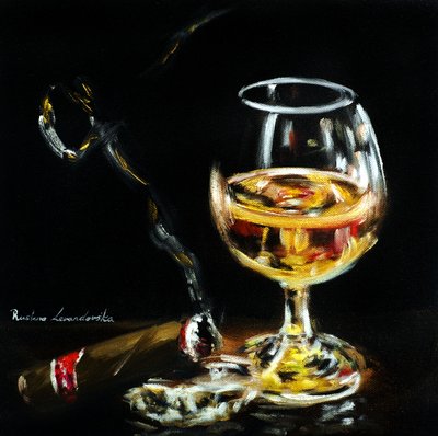 Toast dżentelmena, 2025 (olej na płótnie) autorstwa Ruslana Levandovska