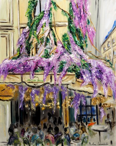 Maison Sauvage Paris - Wisteria, 2023 (olej na płótnie) autorstwa Ruslana Levandovska