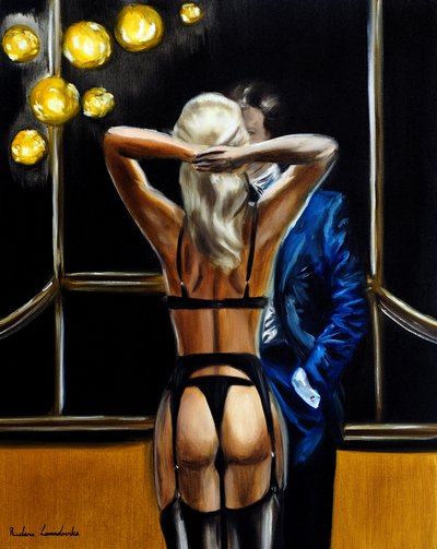 Midnight Romance, 2025 (olej na płótnie) autorstwa Ruslana Levandovska